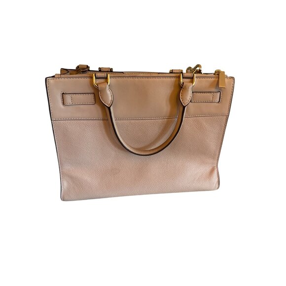 Michael Kors Large Pebbled Leather Reagan Bag Soft Pink With Gold-Tone Hardware - Picture 4 of 5